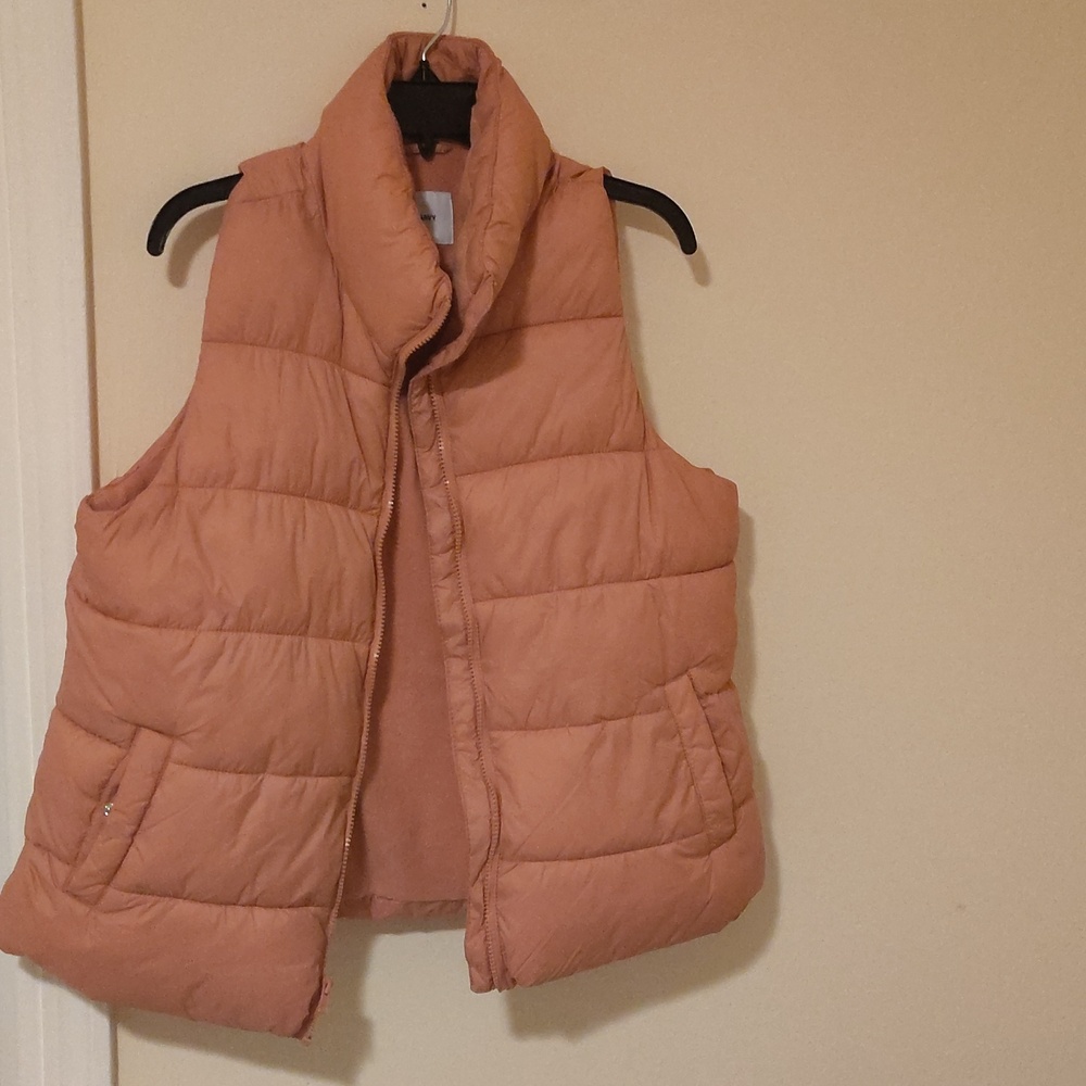 Old Navy pink large puffer vest